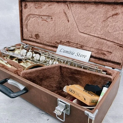 YAMAHA Alto Saxophone Sax YAS-23 YAS23 Entry Model Clear Lacquered  Case Japan - Image 1 of 4