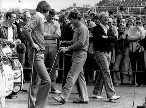 Tom WATSON Jack NICKLAUS 1980 Open Golf Muirfield Original Press Photograph - Picture 1 of 2