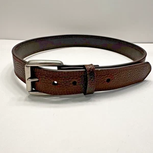 Ariat Belt Mens 32 Brown Genuine Leather Pebbled Single Prong Buckle A10004362 - Picture 1 of 6