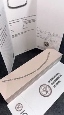 Diamant Armband /UVP 13.000 - 16.000 / 14 Karat Weißgold / 5,61 Ct /Zertifiziert - Bild 1 von 4