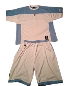 Park Flava PFC Men's 3XL Chest 54" Basketball Shirt w/Matching Shorts Blue/White - Picture 1 of 6