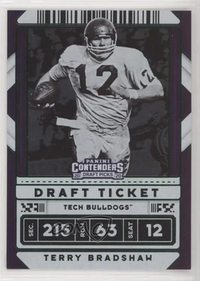 2020 Panini Contenders Draft Picks Ticket Green Foil Terry Bradshaw #94 HOF - Image 1 of 2