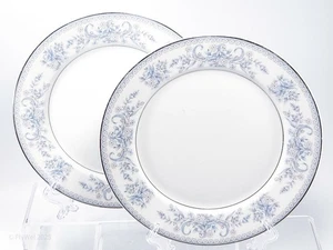 Mikasa Dresden Rose Salad Plate 7.5in Set of 2 White Fine China Blue Flowers - Picture 1 of 9
