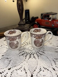 Johnson Brothers Otoño Monarca Pavo Acción de Gracias Tazas Tazas—Juego de 2 - Imagen 1 de 13