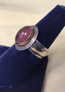 Sterling 14k Amethyst Navajo Artisan Ring - Picture 1 of 8
