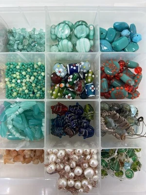Large Lot Of Glass & Stone Beads - Box 15 - Image 1 of 4