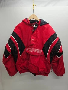 Chaqueta acolchada Starter Detroit Red Wings XL suéter con capucha rojo vintage NHL - Imagen 1 de 12
