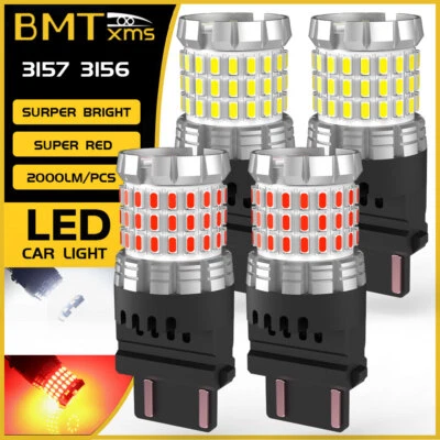 Luces traseras de freno 3157 LED blancas inversas rojas para Jeep Wrangler JK 2007-2017 Foto 1 de 4