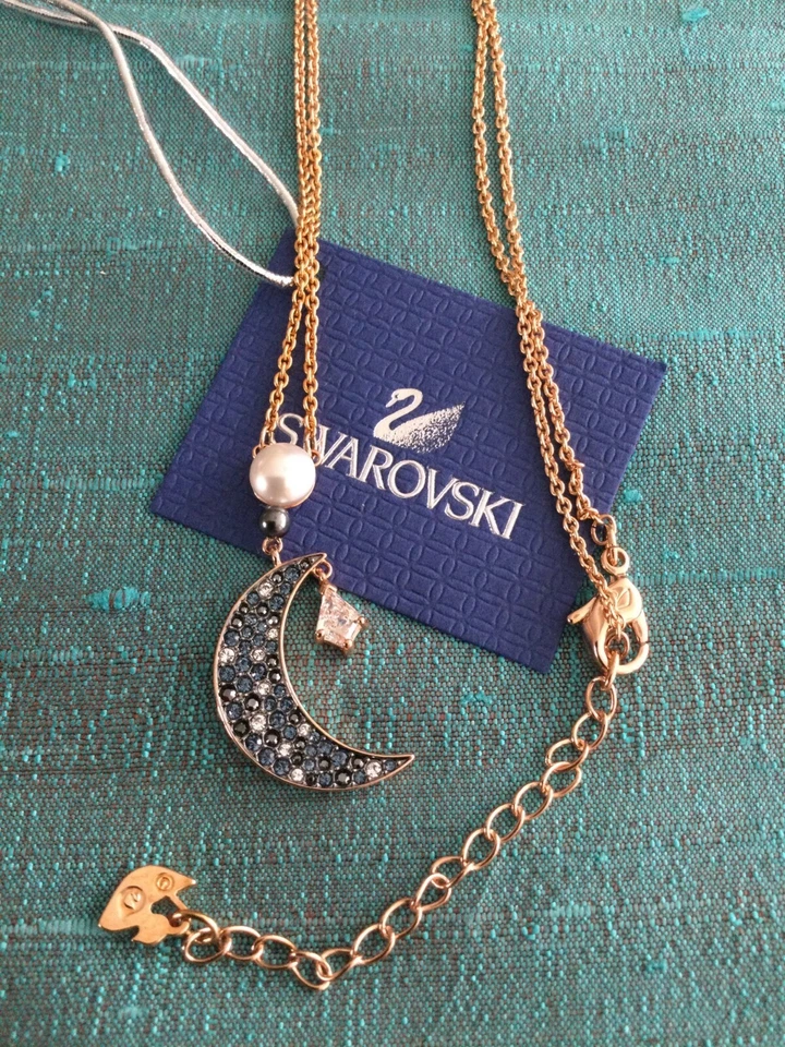Подлинный подписанный Swarovski символический Луны подвеска, в коробке с ярлыком - Изображение 1 из 4