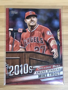 2020 Topps Decades' Best DB-93 Mike Trout Red 06/10 LA Angels 🔥🔥 - Picture 1 of 2