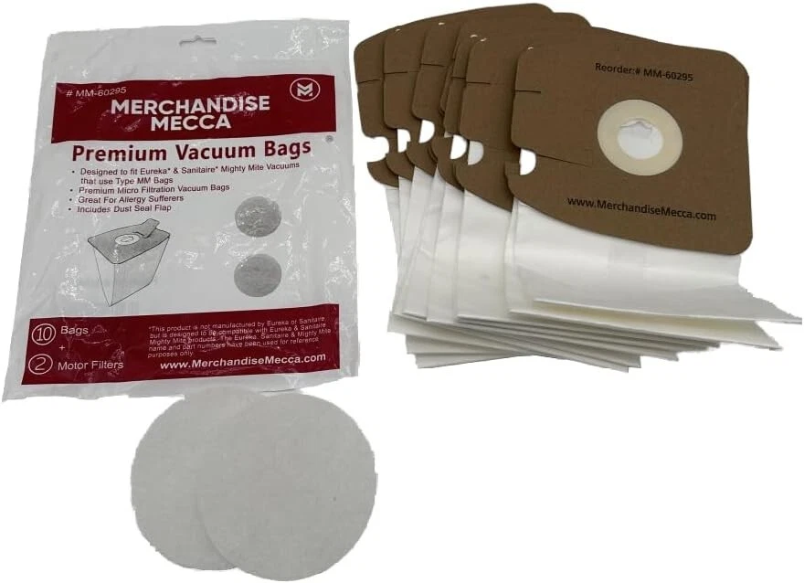 40 Vacuum Bags for Eureka Mighty Mite 3670/3680 Series + 8 Filters- Style MM - image 1 of 4