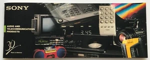 VERY RARE Sony Walkman Audio Telecommunication Products Sales Brochure 1990 Vtg - Picture 1 of 13