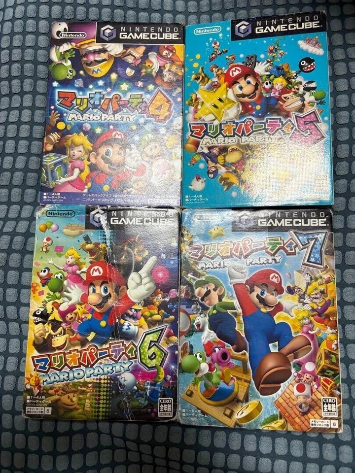 SYY84 Nintendo Gamecube Mario Party 4, 5, 6, 7, 4Games Japan SET ship free - Image 1 of 1