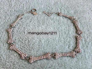 Vivienne Westwood Silver Crystal Bone Choker Necklace - Picture 1 of 4