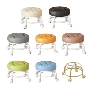 360° Rotating Low Roller Seat Stool Pulley Wheels Stool for Garage Office - Picture 1 of 51