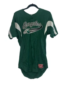 Rawlings Youth ProDri Eagles Button Down Jersey Shirt, Green, Large - Picture 1 of 7