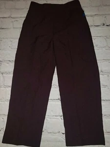 NWOT Van Heusen Boys Size 4 Regular Elastic Waist Burgundy Dress Pants - Picture 1 of 3
