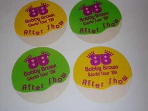 BOBBY BROWN 4 PASS BIGLIETTI BACKSTAGE AFTER SHOW 1989 INUTILIZZATI. . Whitney Houston - Foto 1 di 3