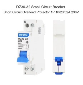 DZ30-32 Small Circuit Breaker Short Circuit Overload Protector 1P 16/20/32A 230V - Picture 1 of 8