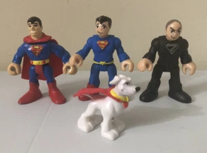 Lot of 4 Imaginext DC Super Friends figures Superman Krypto General Zod Fisher - Picture 1 of 9