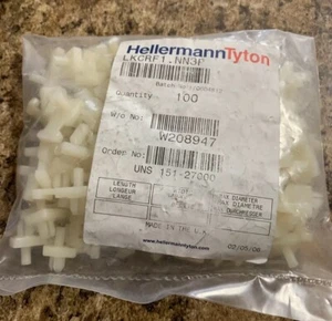 HellermannTyton LKCRF1.NN3P Cable Tie Mount, Screw, 6.35 mm, Natural, (100pcs) - Picture 1 of 2
