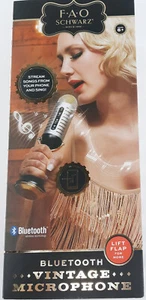 Bluetooth Vintage Microphone NEW FAO Schwarz Wireless Stream & Sing Songs NIB - Picture 1 of 11