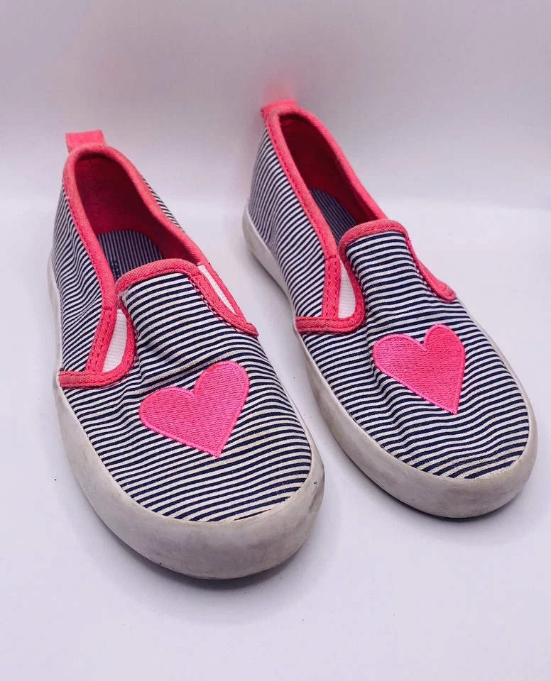 Tommy Hilfiger Toddler Girls Pink Heart Slip On Shoes 10 - Image 1 of 4