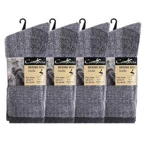 3/6/12 Pairs Mens Lambs Wool Socks Merino Winter Warm Hiking Work lot UK 6-11 - Picture 1 of 6