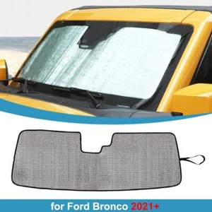 for 2021-2025 Ford Bronco Front Windshield Sunshade Cover Sun Visor Pad Anti UV - Picture 1 of 18