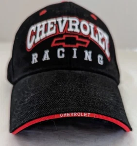 GM Official licensed Chevrolet Racing hat, black w/embroidered logo, adjustable - Picture 1 of 6