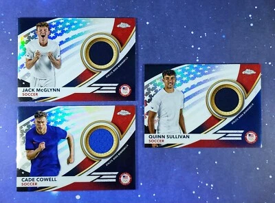 Team USA Soccer Memorabilia 2024 Topps Chrome Olympic Sullivan McGlynn & Cowell - Image 1 of 4
