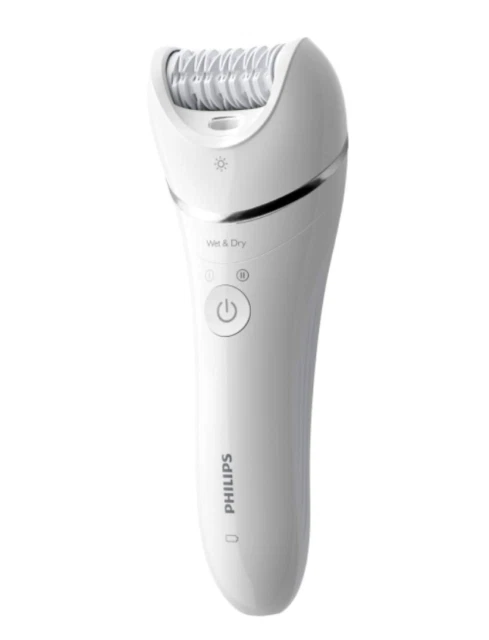 Philips Series 8000 Rechargeable Electric Epilator - White (BRE700/04)