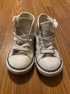 Size 8Toddler Kids Converse Chuck Taylor All Star OX White - 559869C Pre-owned - Picture 1 of 4