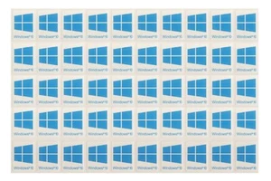 50 PCS Sticker for Window 10 Blue Badge Logo Decal Cyan Color 22mm x 16mm - Picture 1 of 1