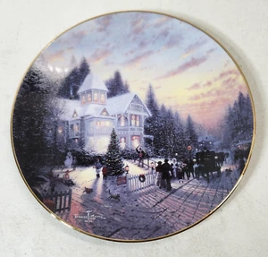 Plato La Magia de Navidad Thomas Kinkade's Yuletide Primera Edición 1854 Knowles - Imagen 1 de 6