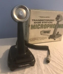 Microphone réaliste de station de base transistorisé # 21-1170 NOS dans sa boîte - Photo 1/14