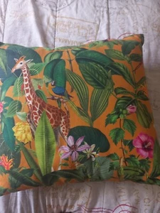 TGH Tessitura Tropical/Jungle 19×+19 Throw Pillow Cover Made In Italy - Picture 1 of 6