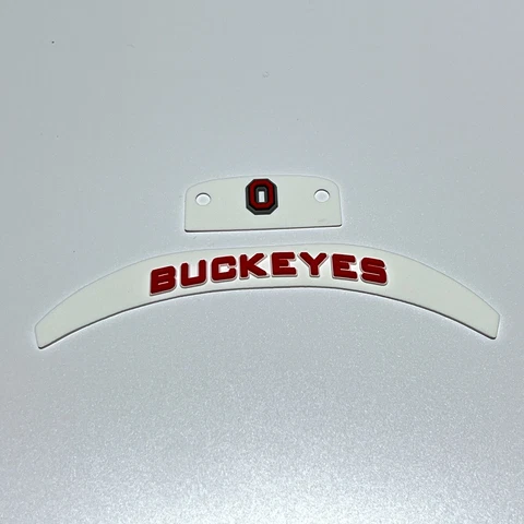 Ohio State Buckeyes Speed White/Red Mini Helmet 3D Bumper Set Cover