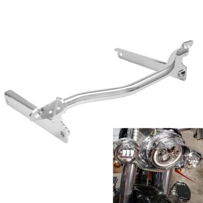 Chrome Spot Fog Passing Lamp Light Bar Mount For Harley Softail Fatboy 2002-2017 — 第 1/4 张图片