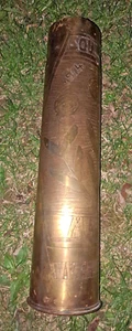 Marne World War 1 Trench Art Shell Vase v v thichea marked. - Picture 1 of 14