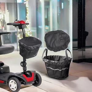 Borsa cestino anteriore scooter mobilità fodera e copertura antipioggia impermeabile nero - Foto 1 di 15