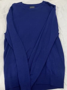Club Monaco Blue Merino Wool Men’s Sweater Size Medium M Long Sleeve Round Neck - Picture 1 of 8