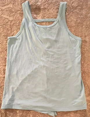 Champion Medium Baby Blue Tank with Back Detail and Slit Gym Outdoors Running - Image 1 of 3