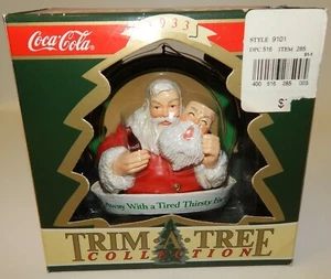 Trim A Tree Coca Cola Nostalgic 1933 Santa Claus w/ Mask Christmas Ornament  - Picture 1 of 2
