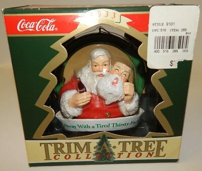 Trim A Tree Coca Cola Nostalgic 1933 Santa Claus w/ Mask Christmas Ornament  - Image 1 of 2