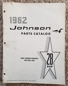 1962 Johnson 28hp Sea Horse Parts Catalog - Models RX-RXL-10C E - Picture 1 of 6
