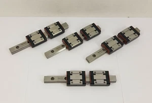 (4) Rexroth R044221301 Rail Blocks w/ 130mm Length Rexroth Ball Spline 12mm Rail - Picture 1 of 12