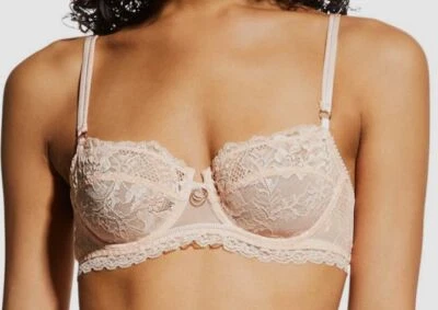 $180 Lise Charmel Women's Pink Scalloped Caprice Dentelle Demi Cup Bra Size 36D - Image 1 of 3