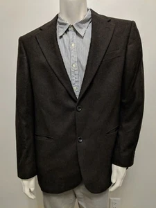 VTG 42R Oscar de la Renta Wool/Cashmere Blazer Brown/Olive 2-Button Sportcoat - Picture 1 of 12
