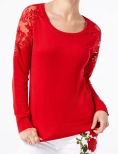 INC International Concepts I.N.C. Suéter mediano con adornos de encaje - Imagen 1 de 6